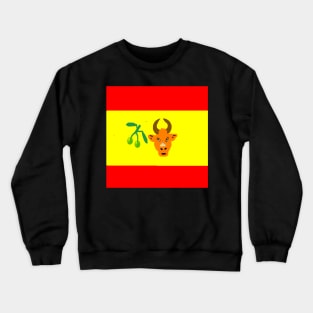 Sporty Spanish Design on Black Background Crewneck Sweatshirt